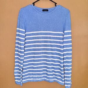 Phil Petter Wool Knit Blue Striped Designer Sweater